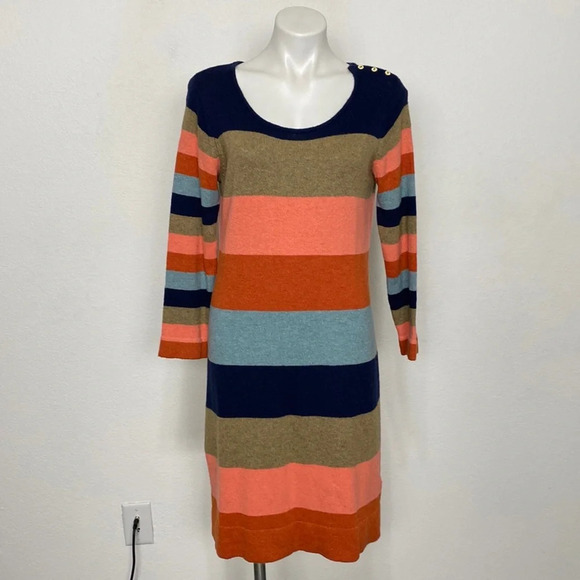 Isabella Sinclair Bohemian Lambswool Blend Knit Romantic Midi Sweater Dress Sz L - Picture 2 of 10